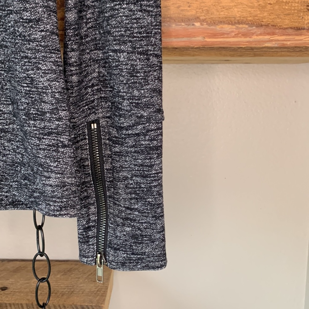 Market & Spruce Moto Jacket, marled navy, M - Picture 8 of 11